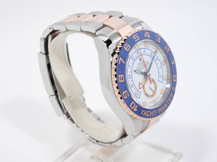 Rolex Yacht-Master II Ref. 116681 Stainless Steel/Everose Gold White Dial Excellent Condition zbjx2556