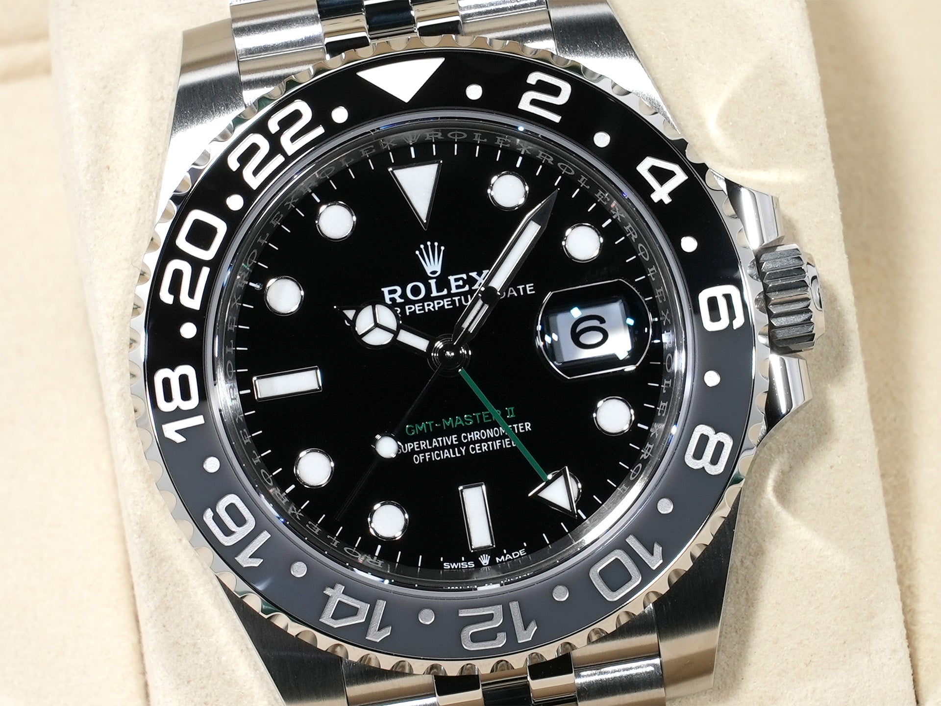 ロレックス GMTマスターII Ref.126710GRNR ステンレススチール ブラック文字盤 ジュビリーブレスレット 未使用 ohpptfi4