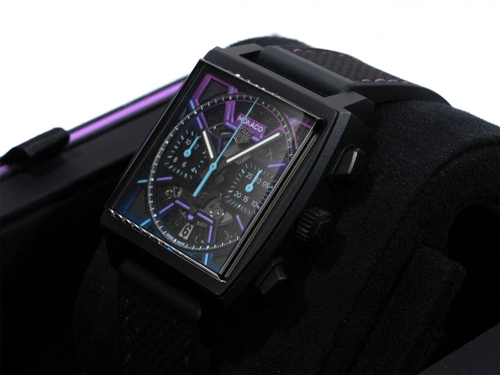TAG Heuer Monaco Chronograph Ref. CBL218E.FT6312 Titanium with Black DLC Coating, Black Dial, Excellent Condition (wca5iwgj)