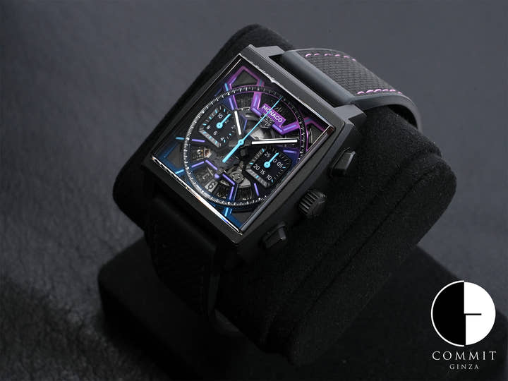 TAG Heuer Monaco Chronograph Ref. CBL218E.FT6312 Titanium with Black DLC Coating, Black Dial, Excellent Condition (wca5iwgj)
