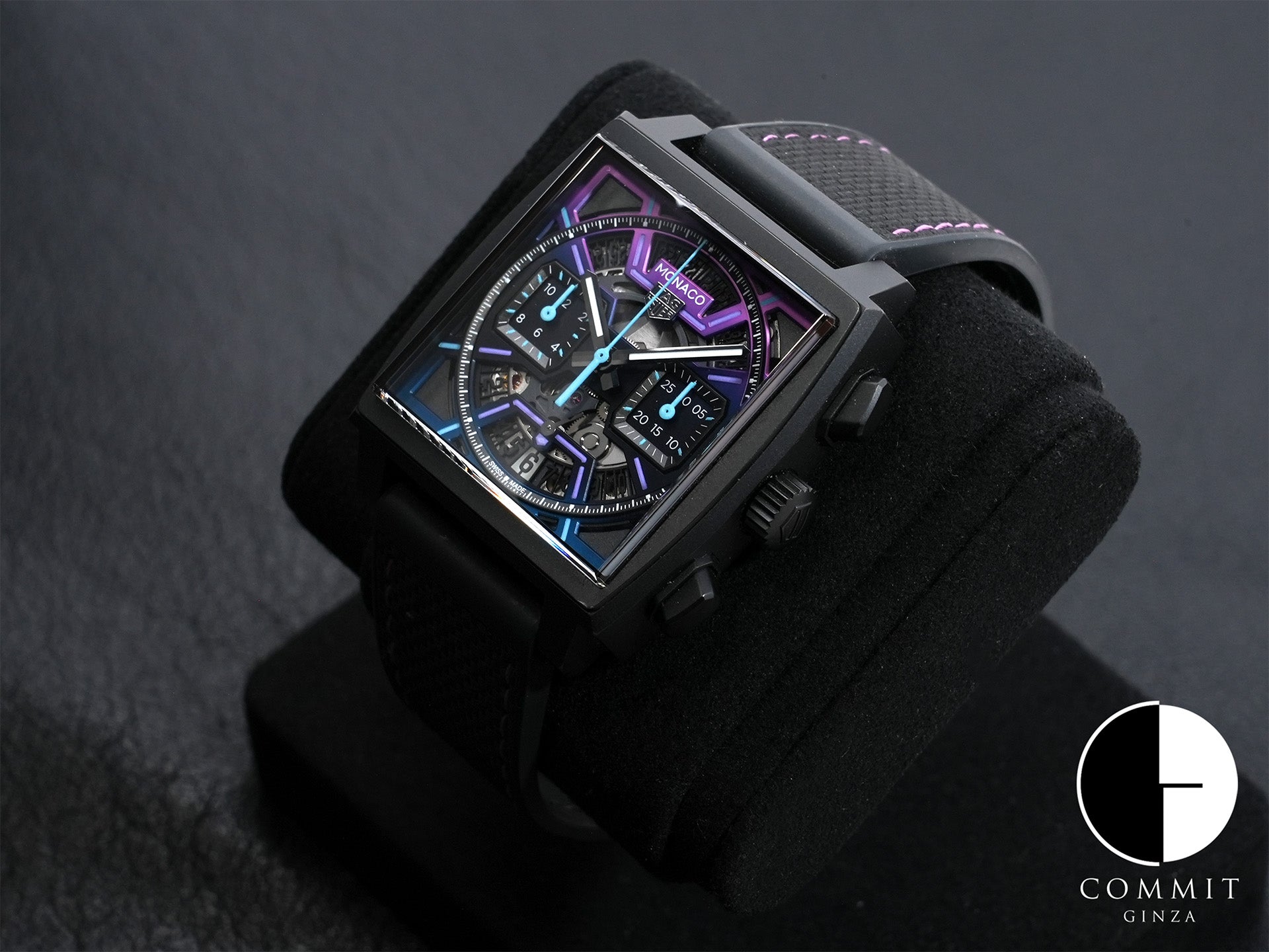TAG Heuer Monaco Chronograph Ref. CBL218E.FT6312 Titanium with Black DLC Coating, Black Dial, Excellent Condition (wca5iwgj)