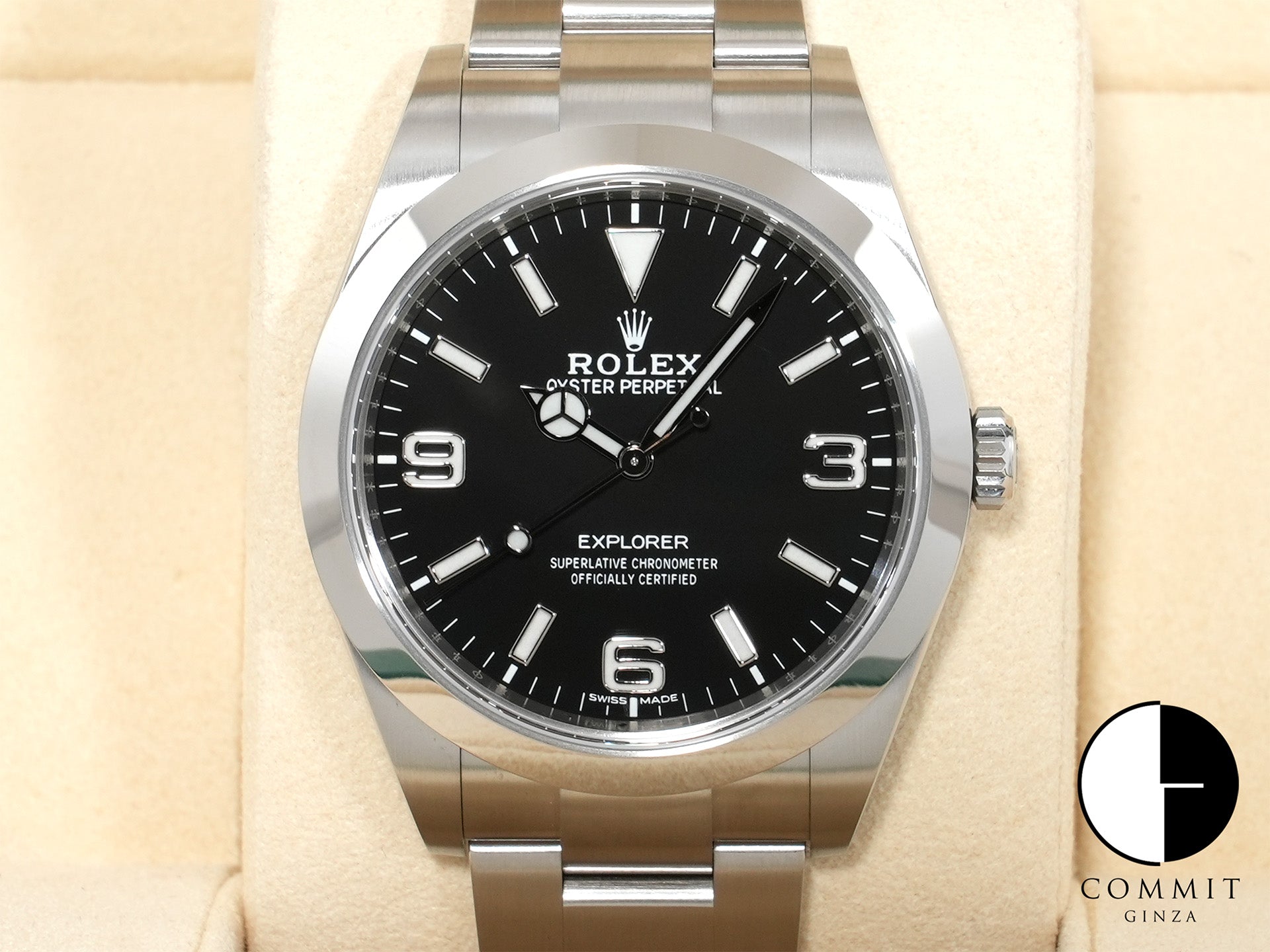 ロレックス エクスプローラーI Ref.214270 ステンレススチール ブラック文字盤 オイスターブレスレット 未使用 h4t56fek