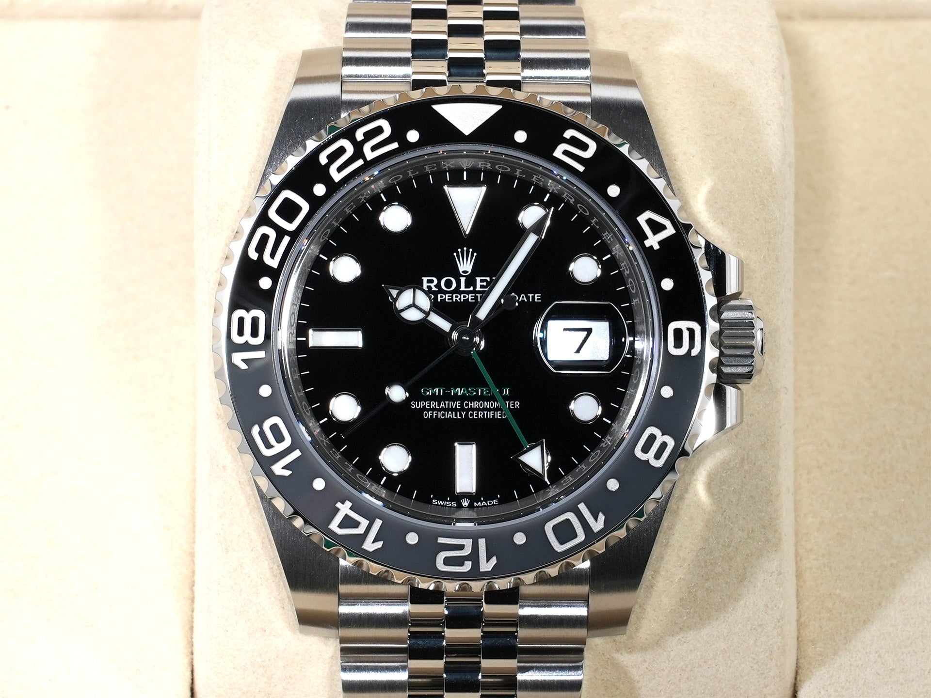 ロレックス GMTマスターII Ref.126710GRNR ステンレススチール ブラック文字盤 ジュビリーブレスレット 未使用 o6kspace