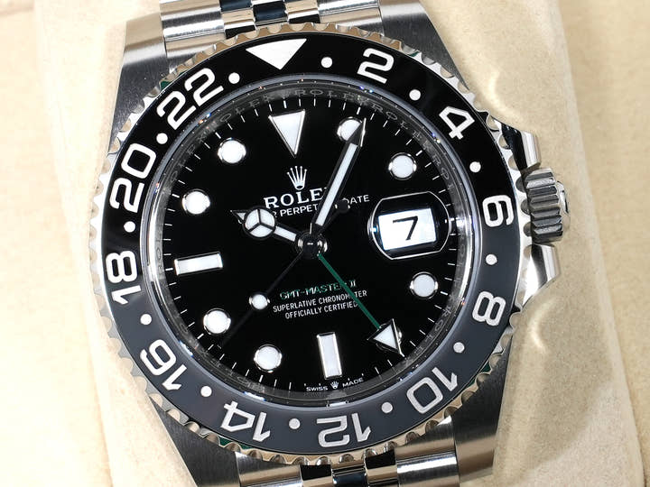 ロレックス GMTマスターII Ref.126710GRNR ステンレススチール ブラック文字盤 ジュビリーブレスレット 未使用 o6kspace