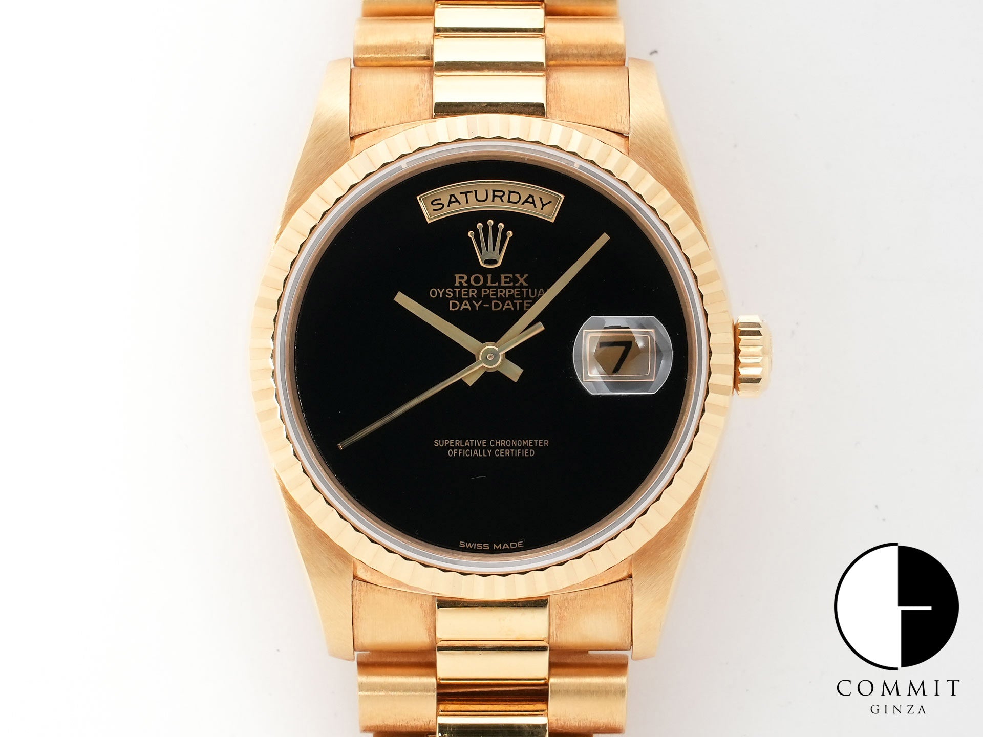 Rolex Day-Date 36 Ref. 18238 Yellow Gold Onyx Dial Pre-owned v7jmidqe