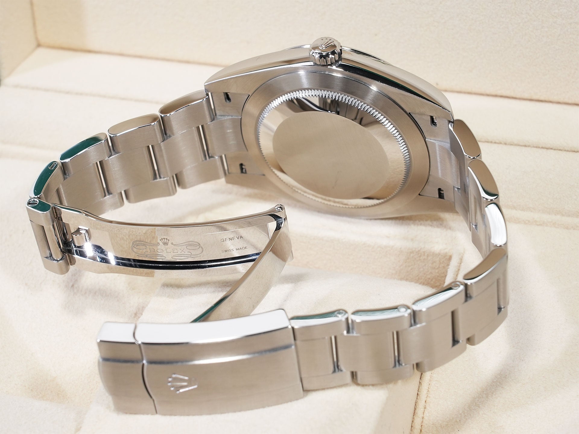 ロレックス オイスターパーペチュアル41 Ref.124300 ステンレススチール グリーン文字盤 美中古 hpakwqsg