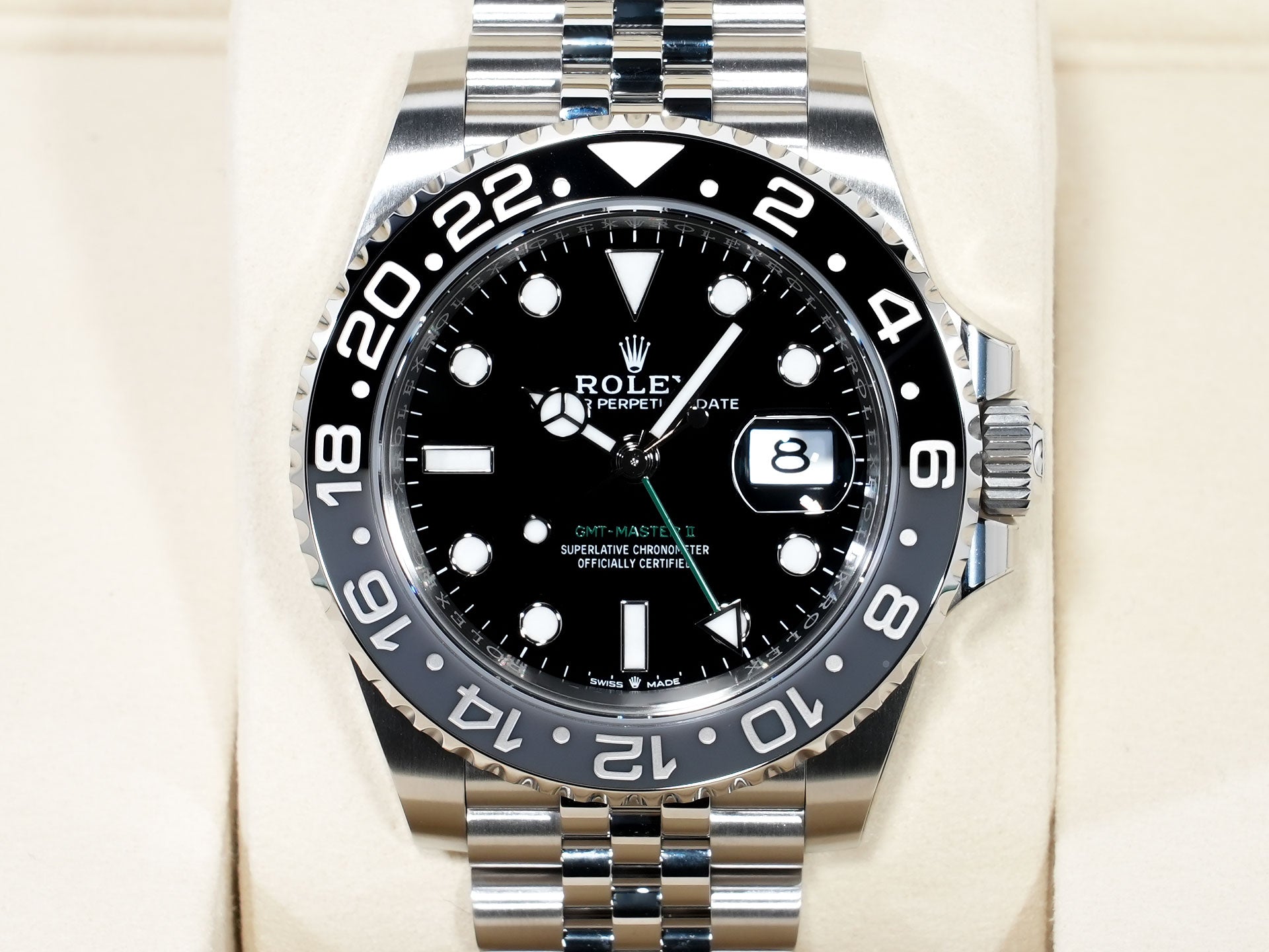 ロレックス GMTマスターII Ref.126710GRNR ステンレススチール ブラック文字盤 ジュビリーブレスレット 未使用 6issuxw6