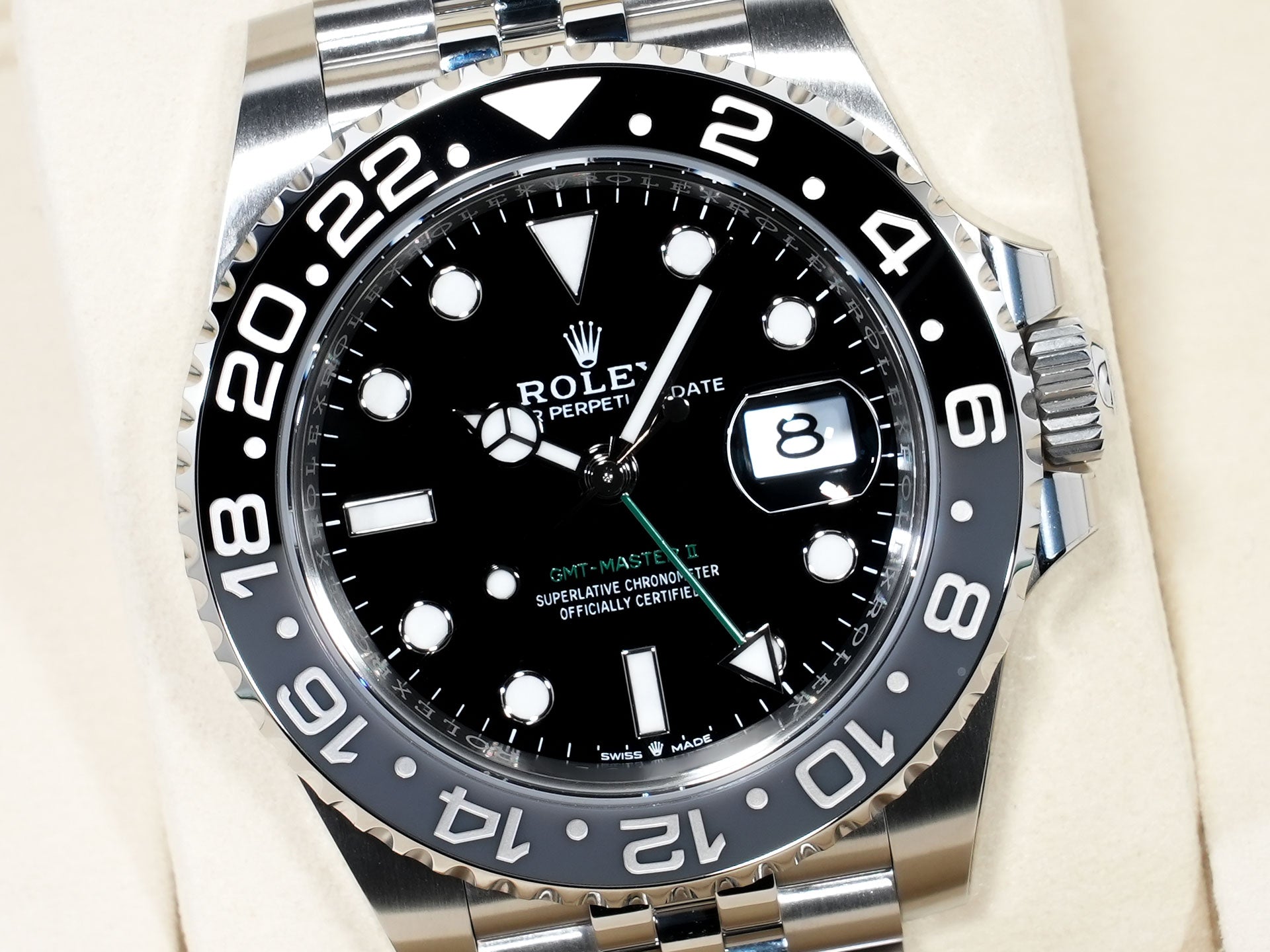 ロレックス GMTマスターII Ref.126710GRNR ステンレススチール ブラック文字盤 ジュビリーブレスレット 未使用 6issuxw6