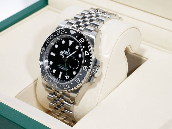 ロレックス GMTマスターII Ref.126710GRNR ステンレススチール ブラック文字盤 ジュビリーブレスレット 未使用 6issuxw6