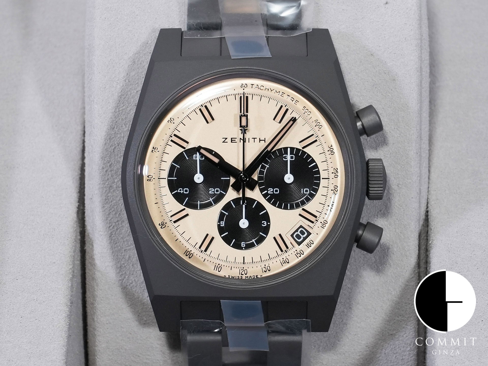 ゼニス クロノマスター リバイバル 次元大介エディション Ref.97.L384.400/04.M384 チタン ベージュ文字盤 未使用 nsdkuvmd