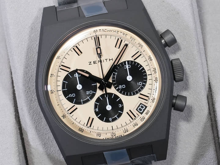 ゼニス クロノマスター リバイバル 次元大介エディション Ref.97.L384.400/04.M384 チタン ベージュ文字盤 未使用 nsdkuvmd