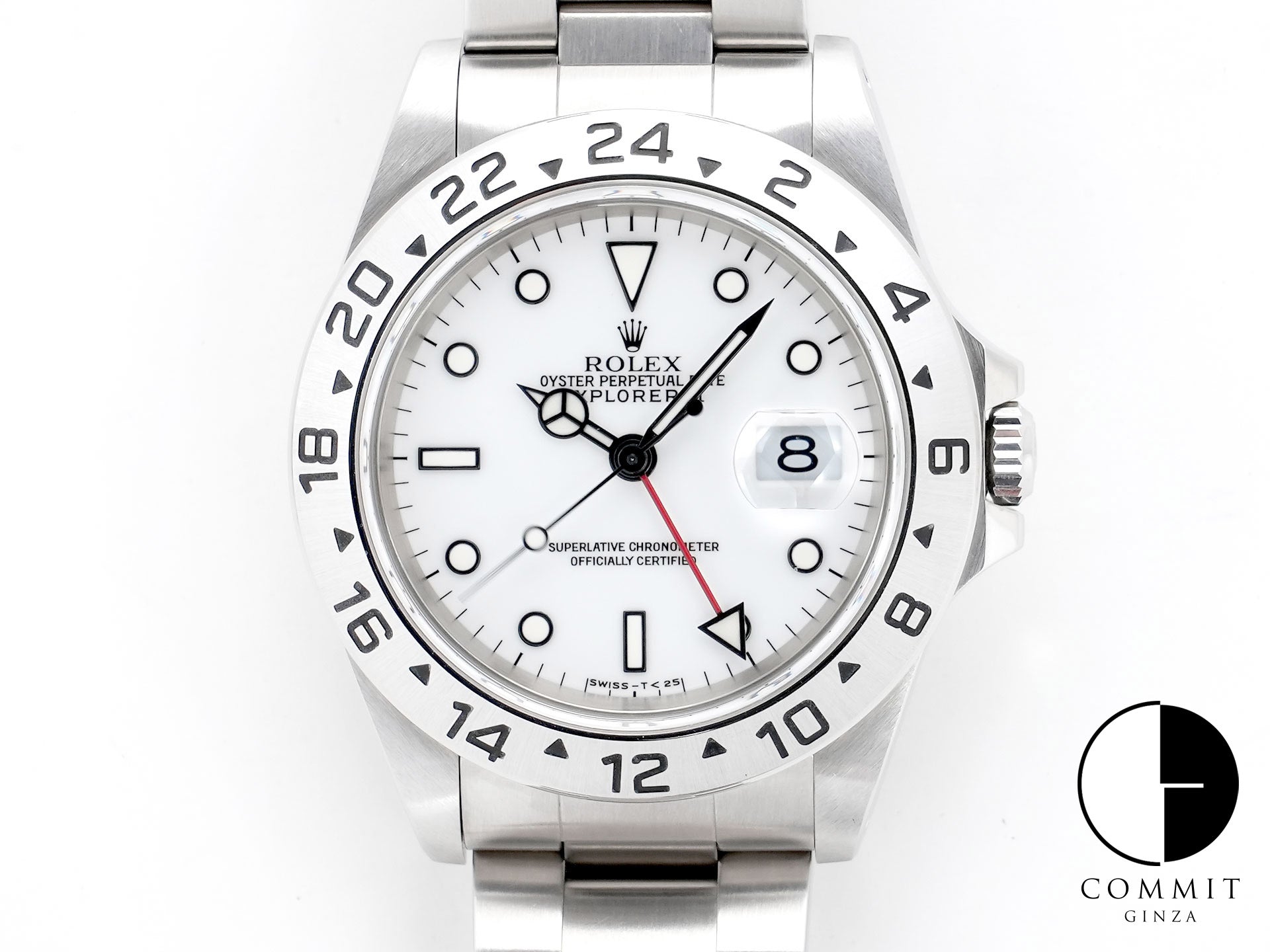 ロレックス エクスプローラーII Ref.16570 ステンレススチール ホワイト文字盤 オイスターブレスレット 中古 qka9vzyy