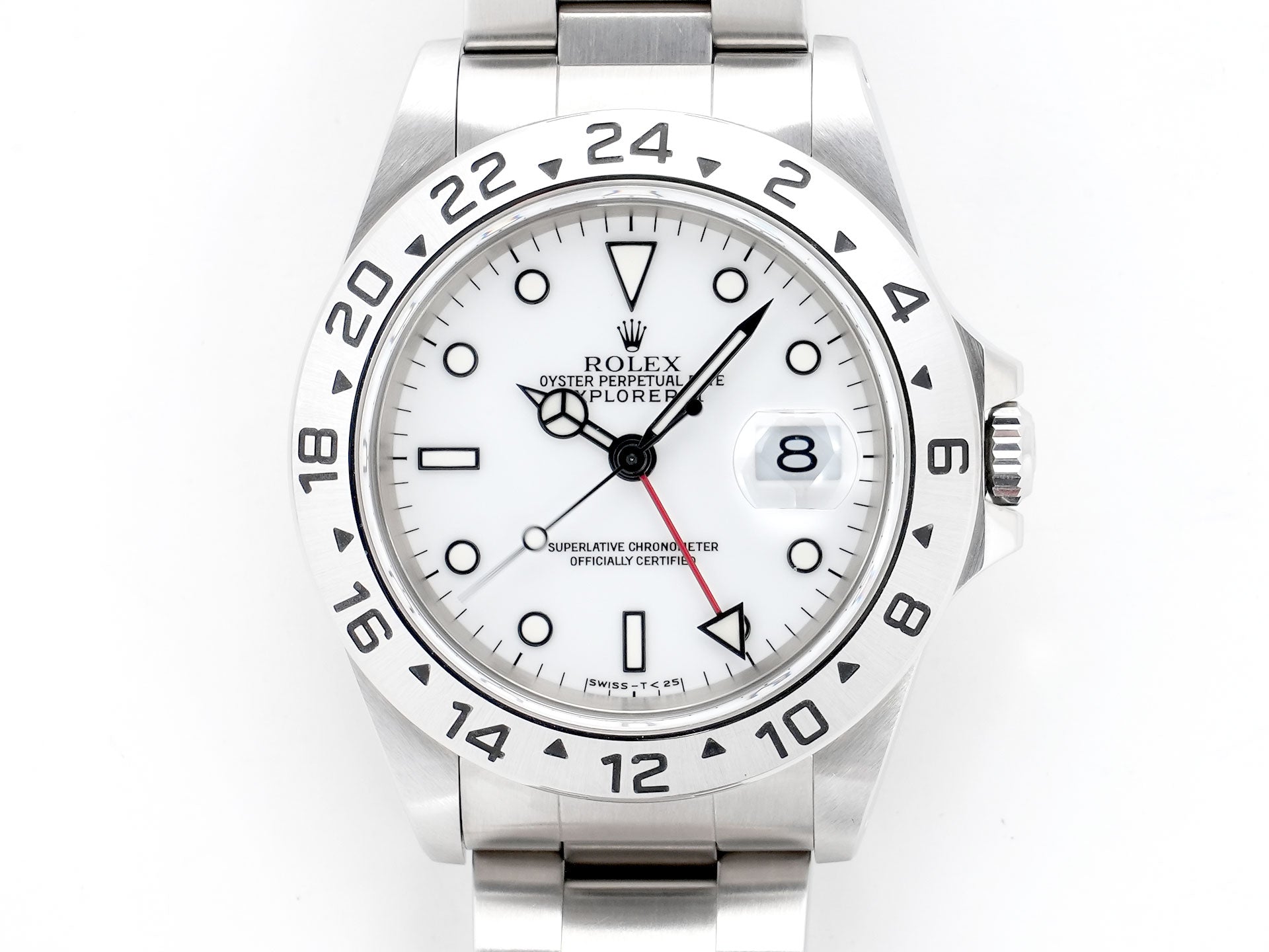 ロレックス エクスプローラーII Ref.16570 ステンレススチール ホワイト文字盤 オイスターブレスレット 中古 qka9vzyy