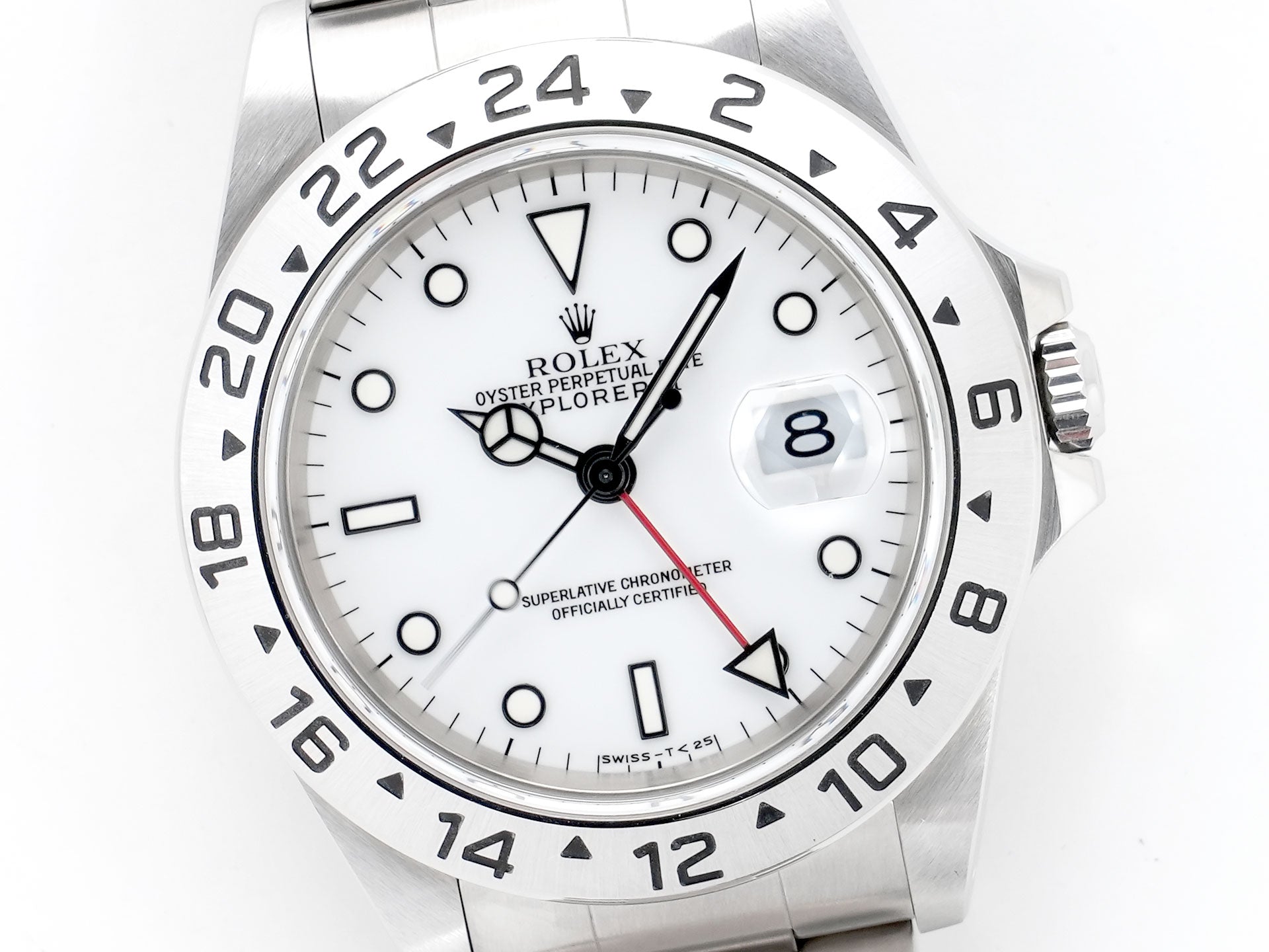 ロレックス エクスプローラーII Ref.16570 ステンレススチール ホワイト文字盤 オイスターブレスレット 中古 qka9vzyy