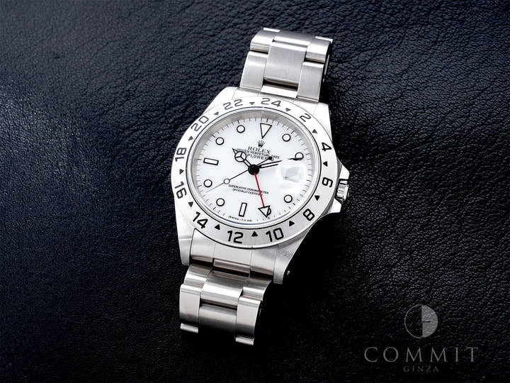 ロレックス エクスプローラーII Ref.16570 ステンレススチール ホワイト文字盤 オイスターブレスレット 中古 qka9vzyy