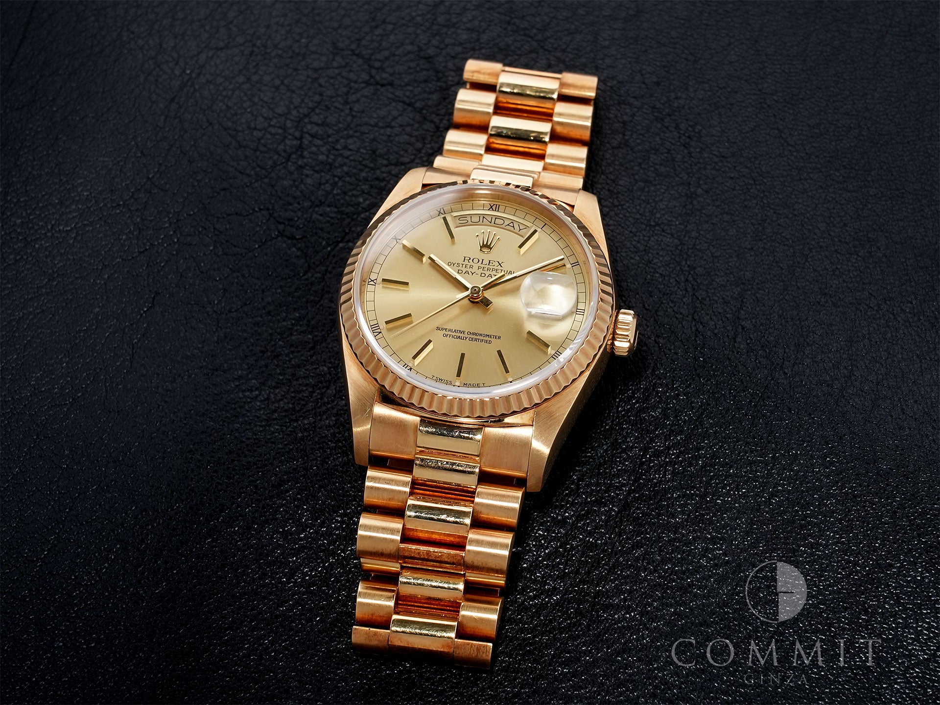 ロレックス デイデイト36 Ref.18038 イエローゴールド シャンパン文字盤 中古 urtu8dwb