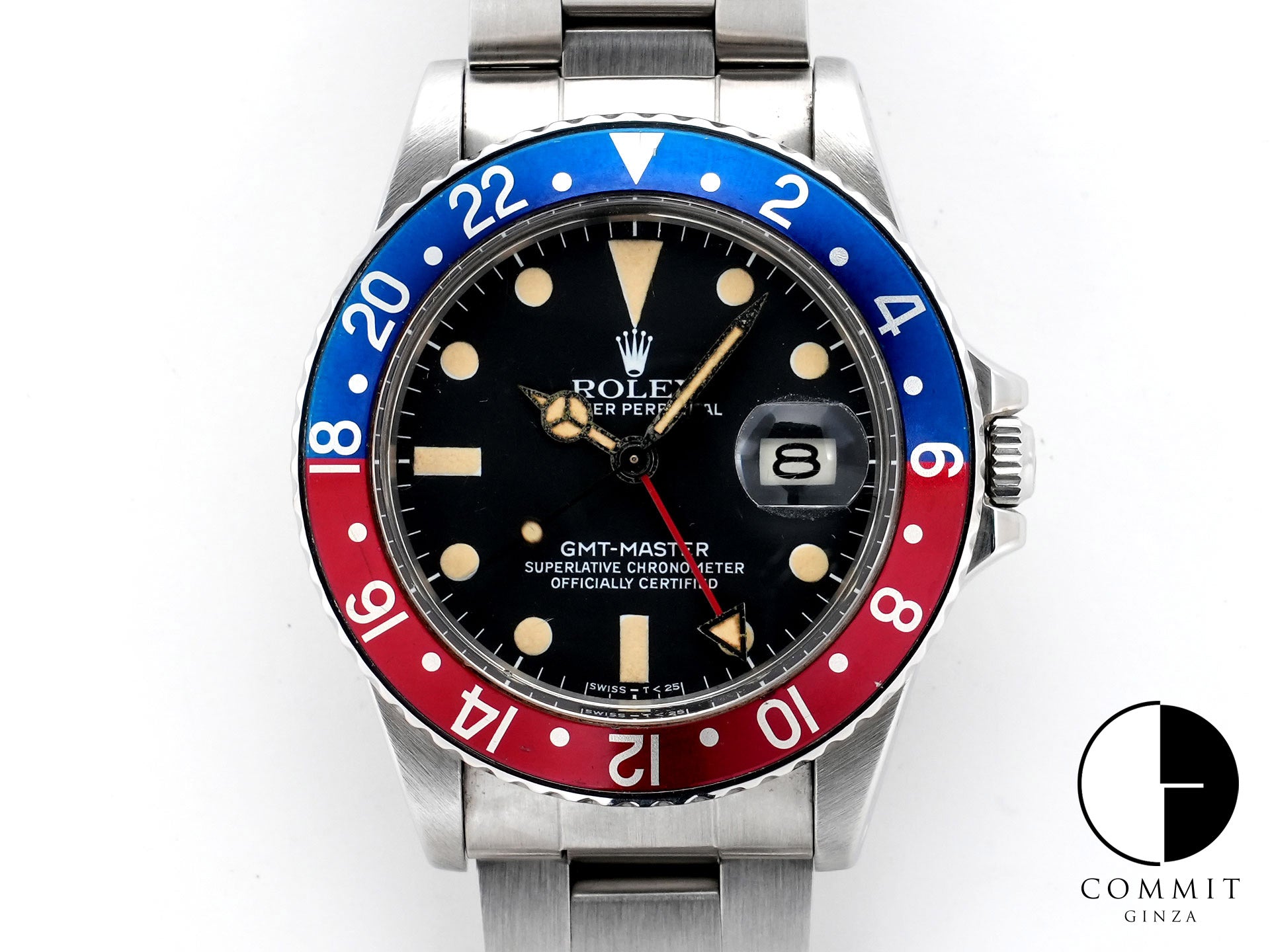 ロレックス GMTマスター Ref.16750 ステンレススチール ブラック文字盤 オイスターブレスレット 中古 fyakrdte