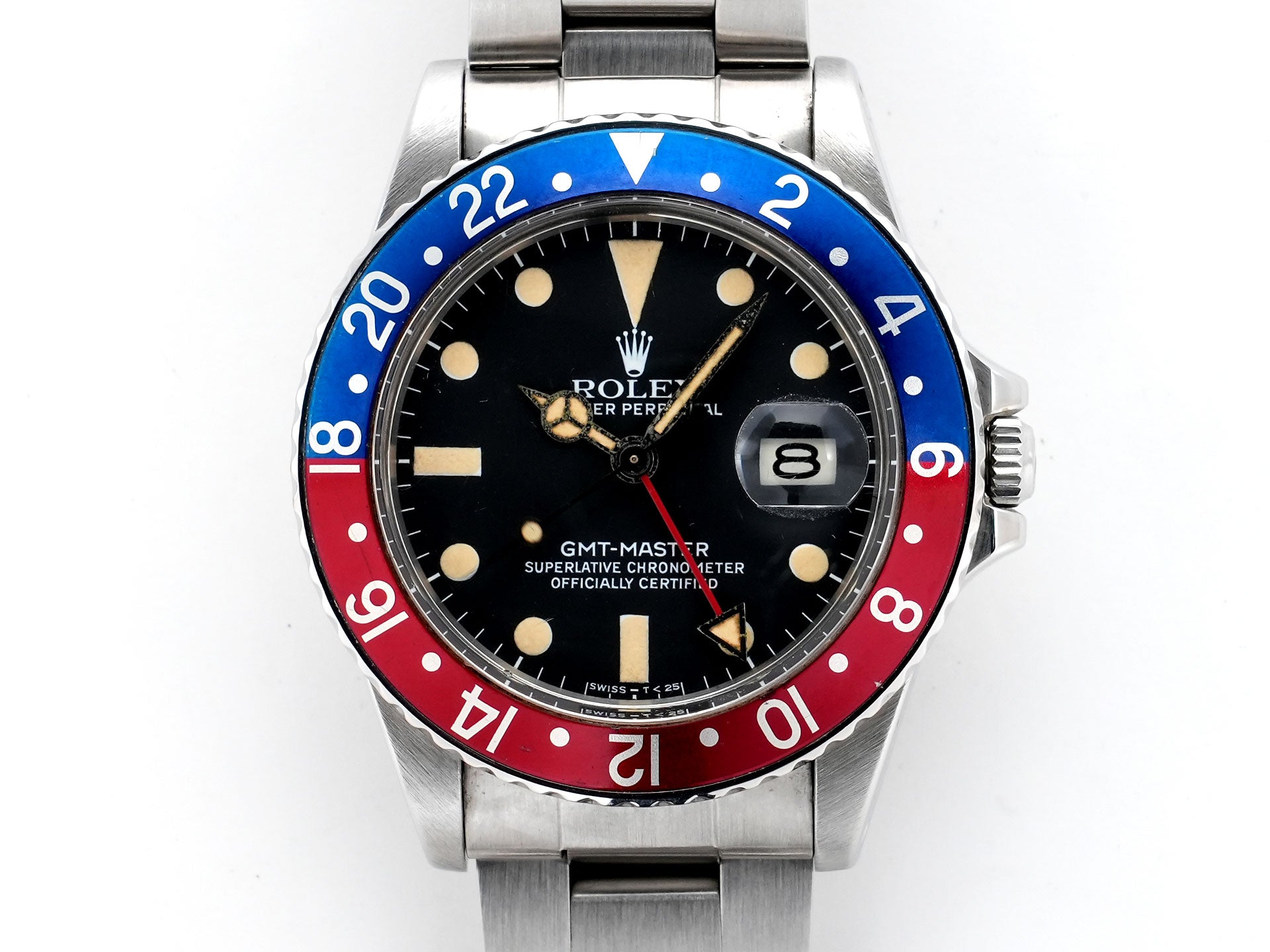 ロレックス GMTマスター Ref.16750 ステンレススチール ブラック文字盤 オイスターブレスレット 中古 fyakrdte