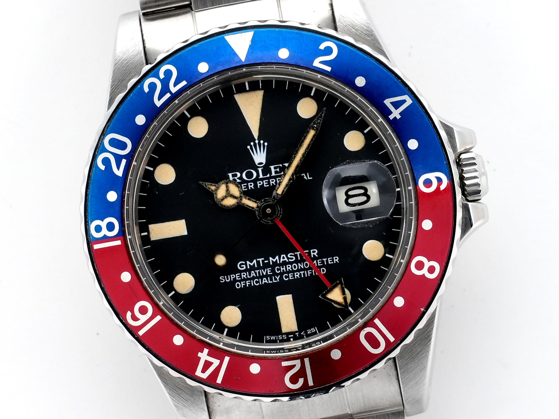 ロレックス GMTマスター Ref.16750 ステンレススチール ブラック文字盤 オイスターブレスレット 中古 fyakrdte