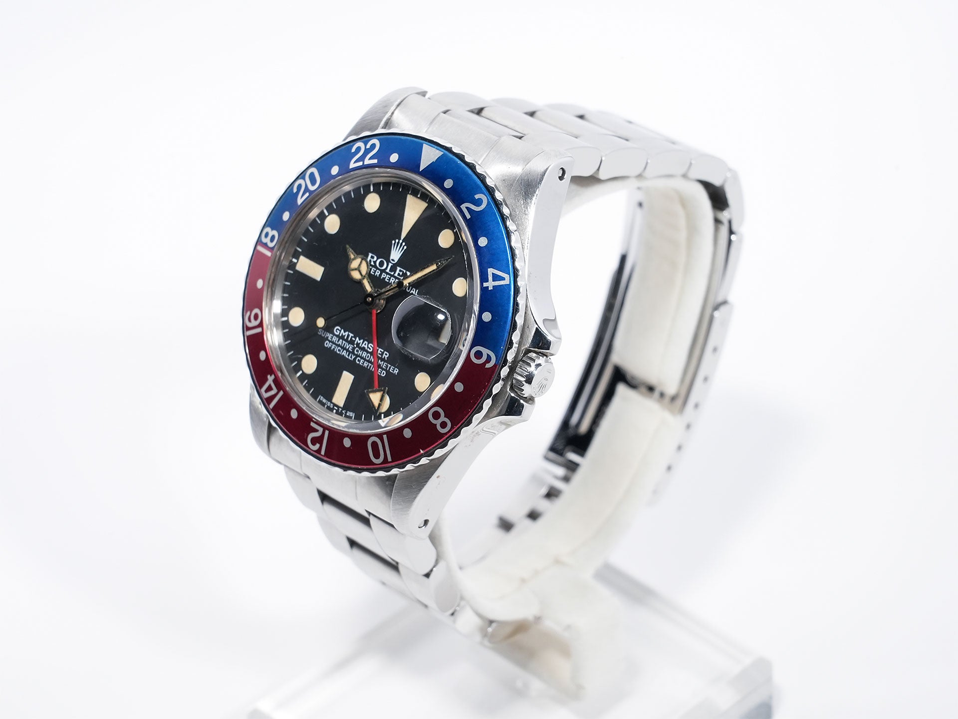 ロレックス GMTマスター Ref.16750 ステンレススチール ブラック文字盤 オイスターブレスレット 中古 fyakrdte