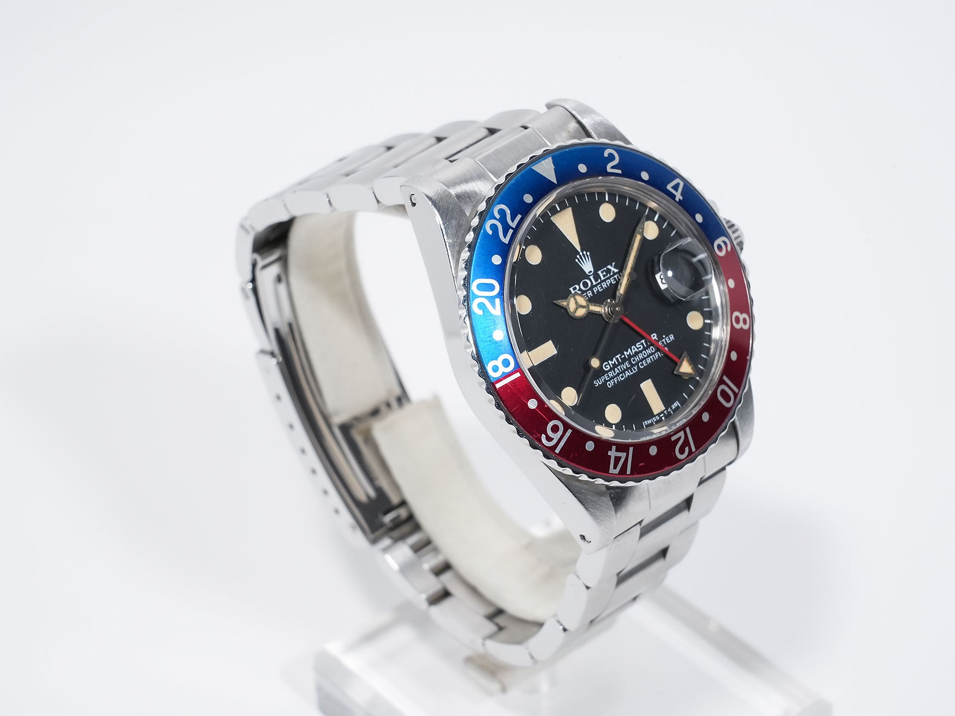 ロレックス GMTマスター Ref.16750 ステンレススチール ブラック文字盤 オイスターブレスレット 中古 fyakrdte