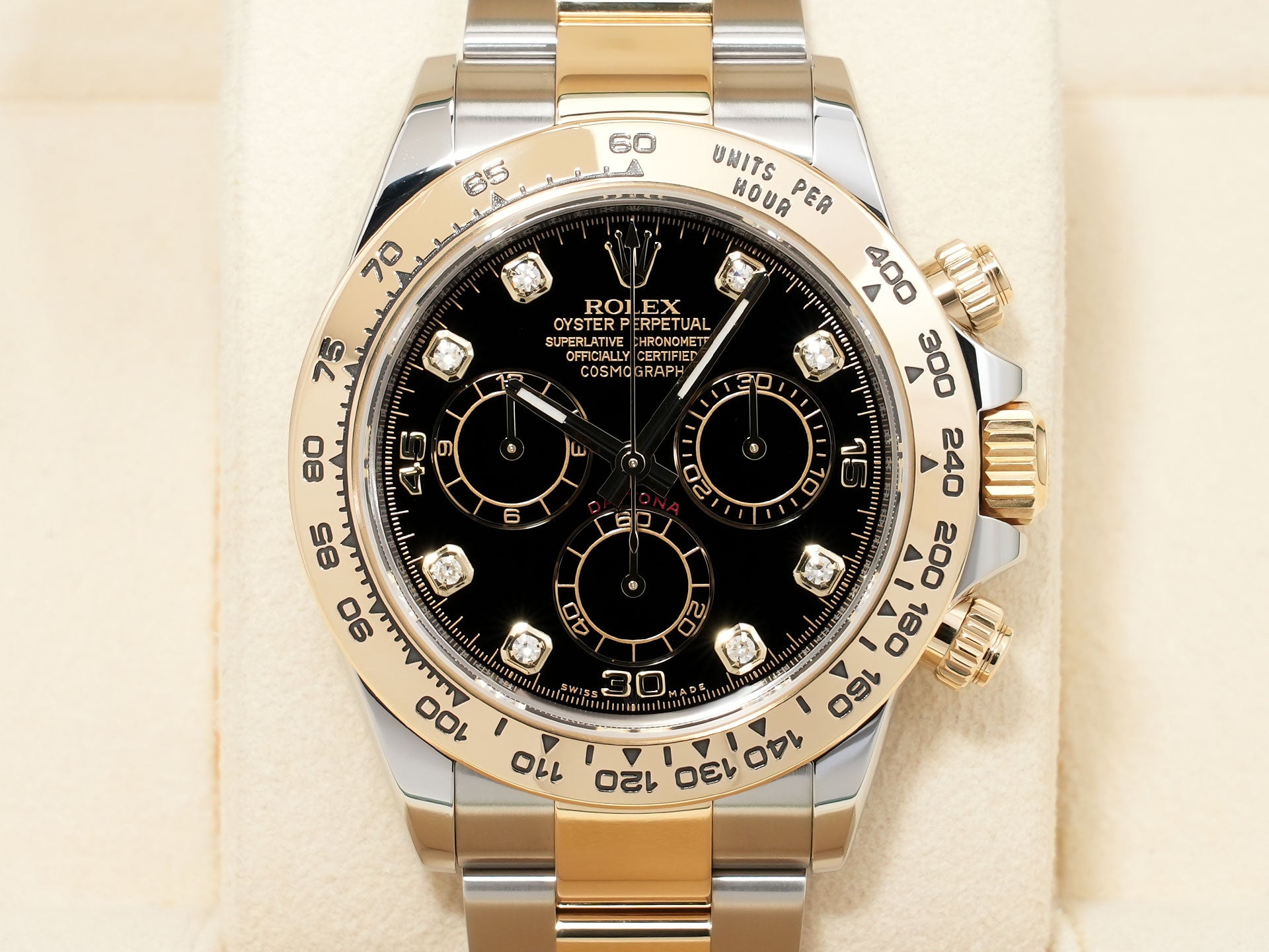 ロレックス デイトナ Ref.116503G ステンレススチール/イエローゴールド ブラックx8Pダイヤ文字盤 中古 pjjnkqkf