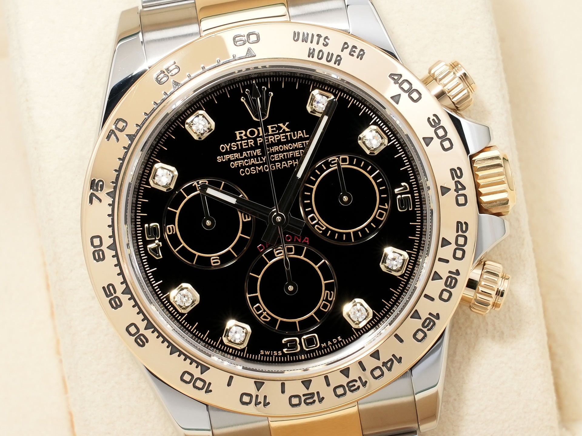 ロレックス デイトナ Ref.116503G ステンレススチール/イエローゴールド ブラックx8Pダイヤ文字盤 中古 pjjnkqkf