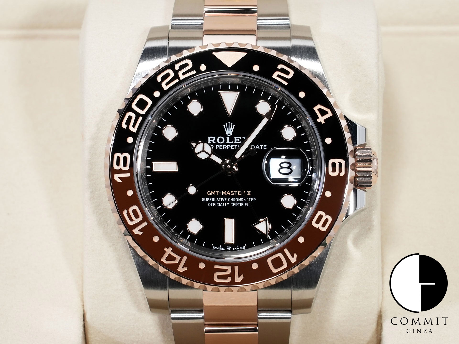 ロレックス GMTマスターII Ref.126711CHNR ステンレススチール/エバーローズゴールド ブラック文字盤 オイスターブレスレット 美中古 993x92k6