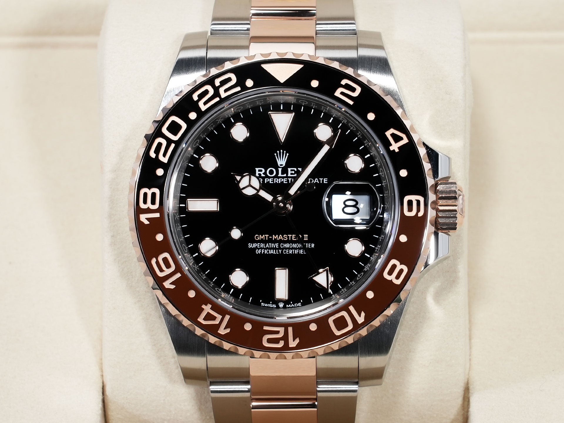 ロレックス GMTマスターII Ref.126711CHNR ステンレススチール/エバーローズゴールド ブラック文字盤 オイスターブレスレット 美中古 993x92k6