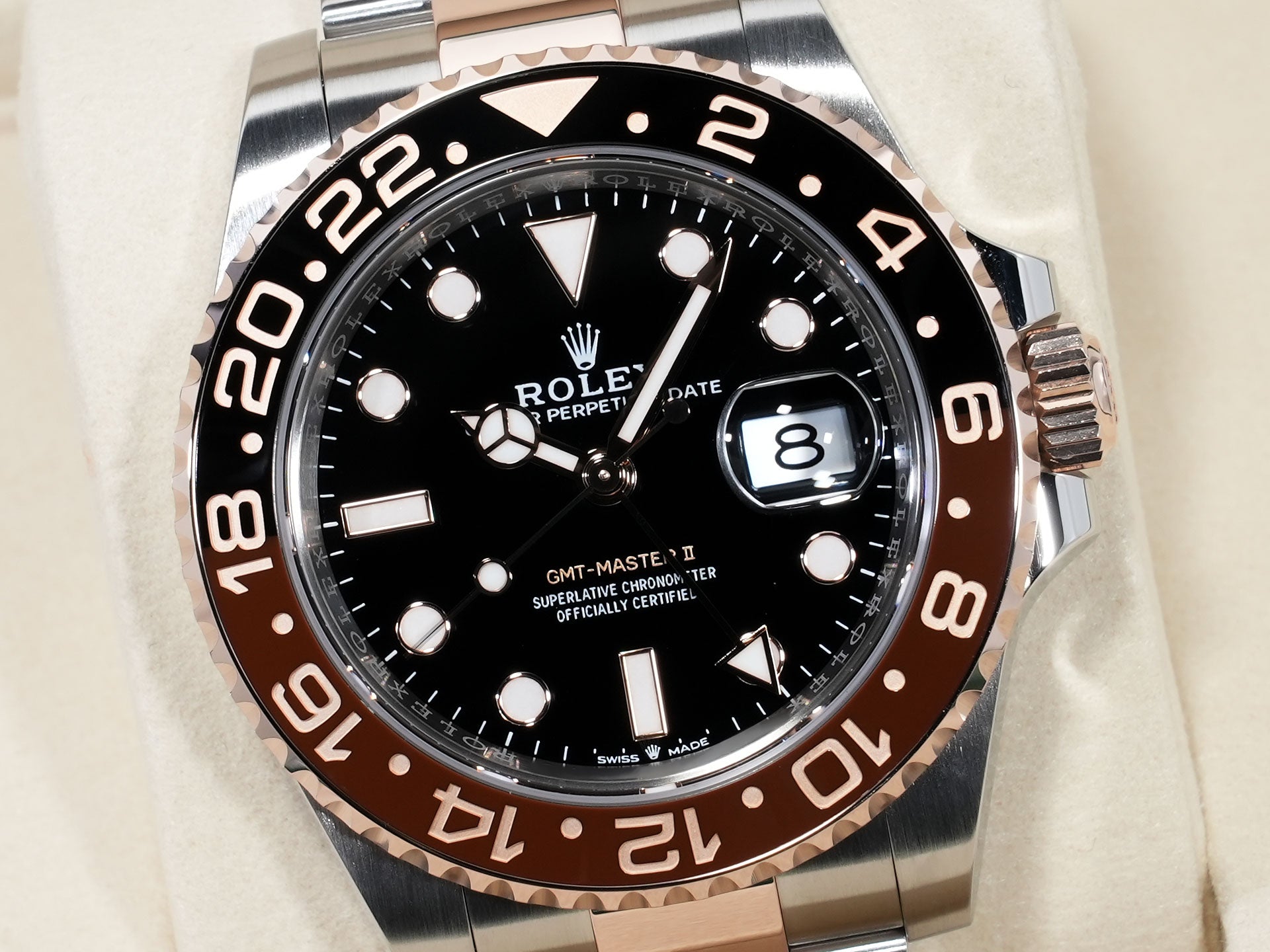 ロレックス GMTマスターII Ref.126711CHNR ステンレススチール/エバーローズゴールド ブラック文字盤 オイスターブレスレット 美中古 993x92k6