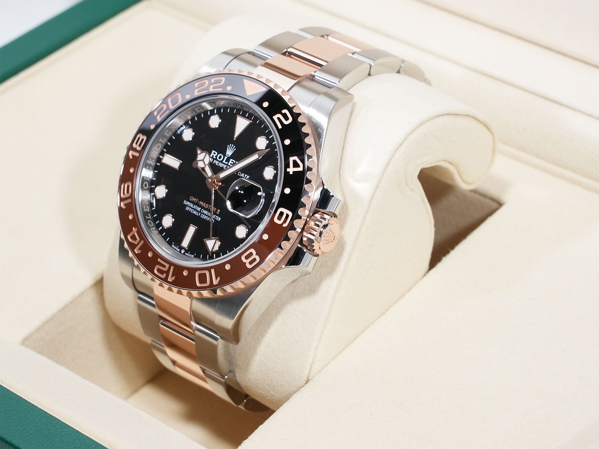 ロレックス GMTマスターII Ref.126711CHNR ステンレススチール/エバーローズゴールド ブラック文字盤 オイスターブレスレット 美中古 993x92k6