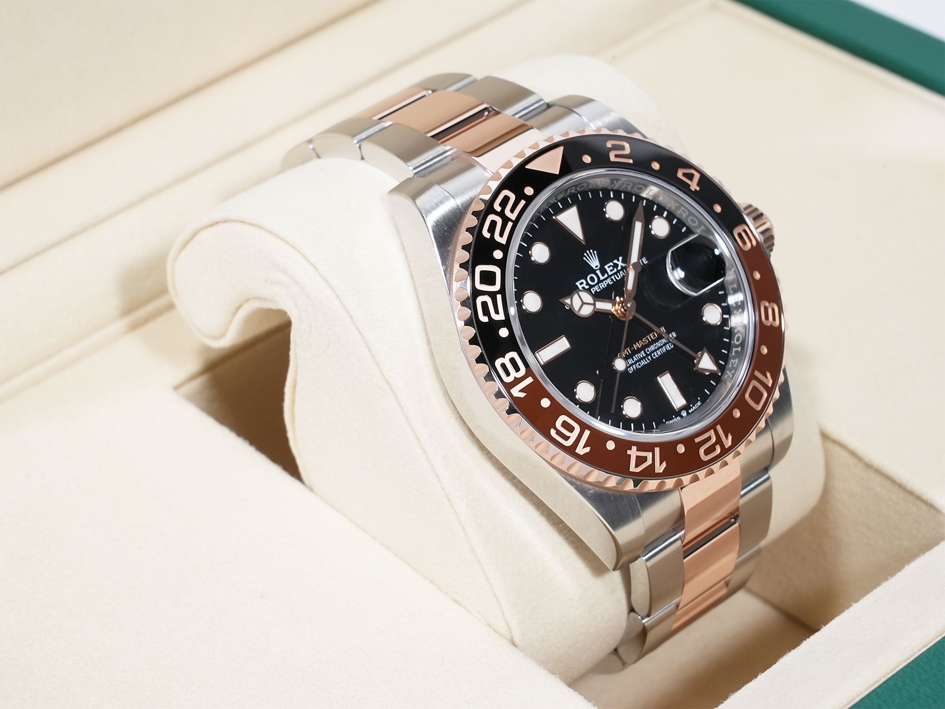 ロレックス GMTマスターII Ref.126711CHNR ステンレススチール/エバーローズゴールド ブラック文字盤 オイスターブレスレット 美中古 993x92k6