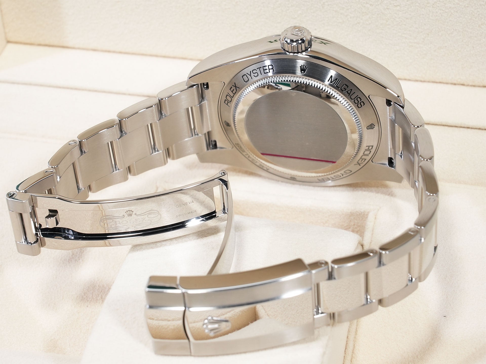 ロレックス ミルガウス Ref.116400GV ステンレススチール Zブルー文字盤 美品 eat23b3t