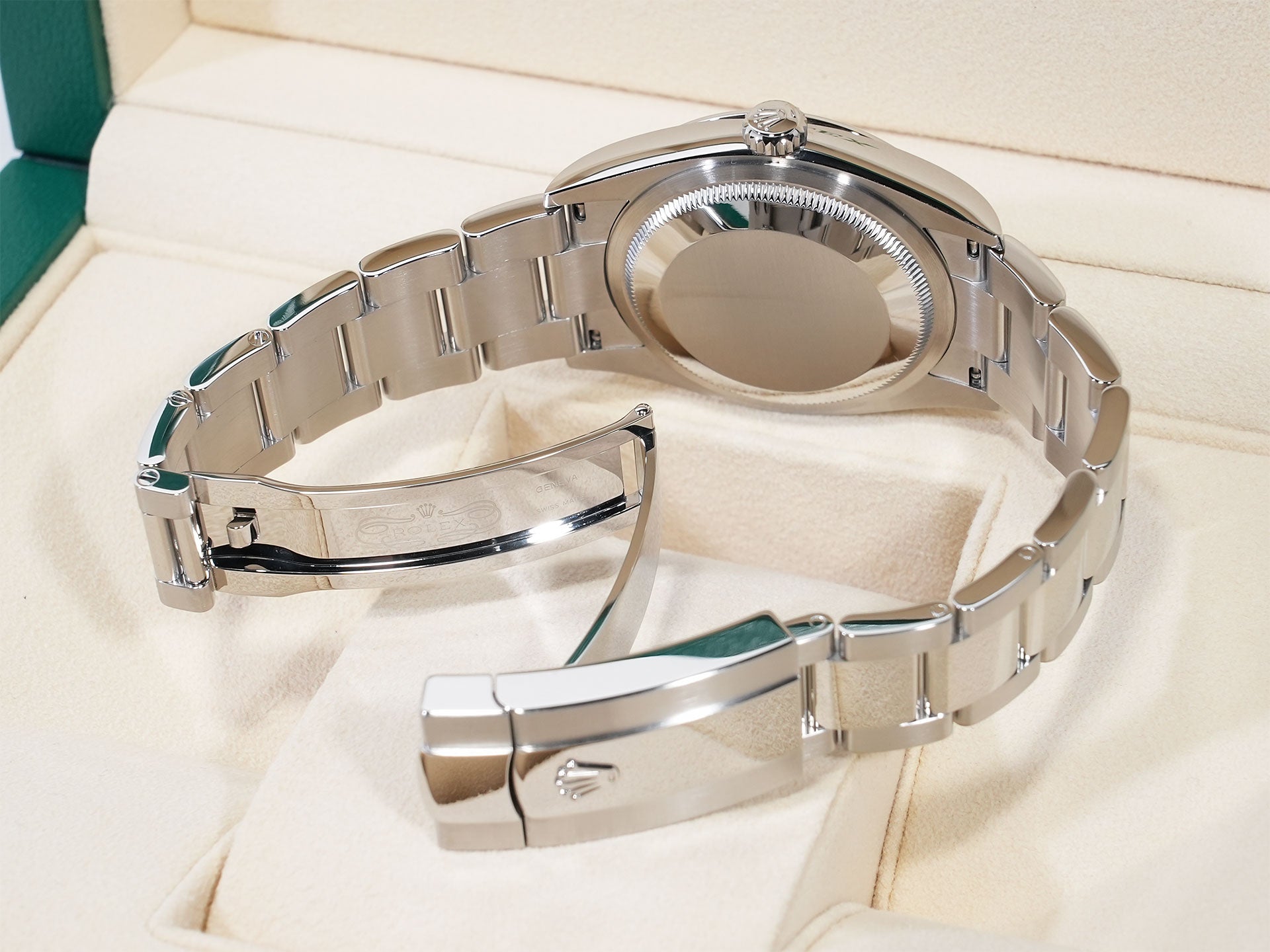 ロレックス デイトジャスト36 Ref.126200 ステンレススチール グリーンパーム文字盤 オイスターブレスレット 美品 x9kkpchw