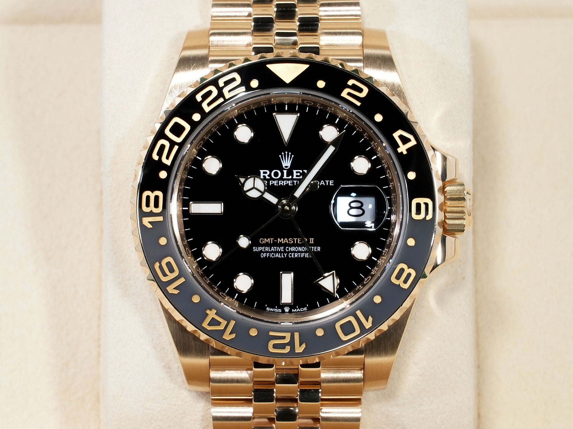 ロレックス GMTマスターII Ref.126718GRNR イエローゴールド ブラック文字盤 ジュビリーブレスレット 美品 jwvpfrkf