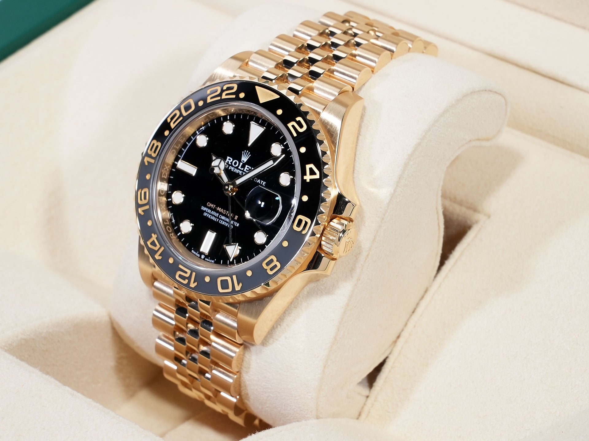 ロレックス GMTマスターII Ref.126718GRNR イエローゴールド ブラック文字盤 ジュビリーブレスレット 美品 jwvpfrkf
