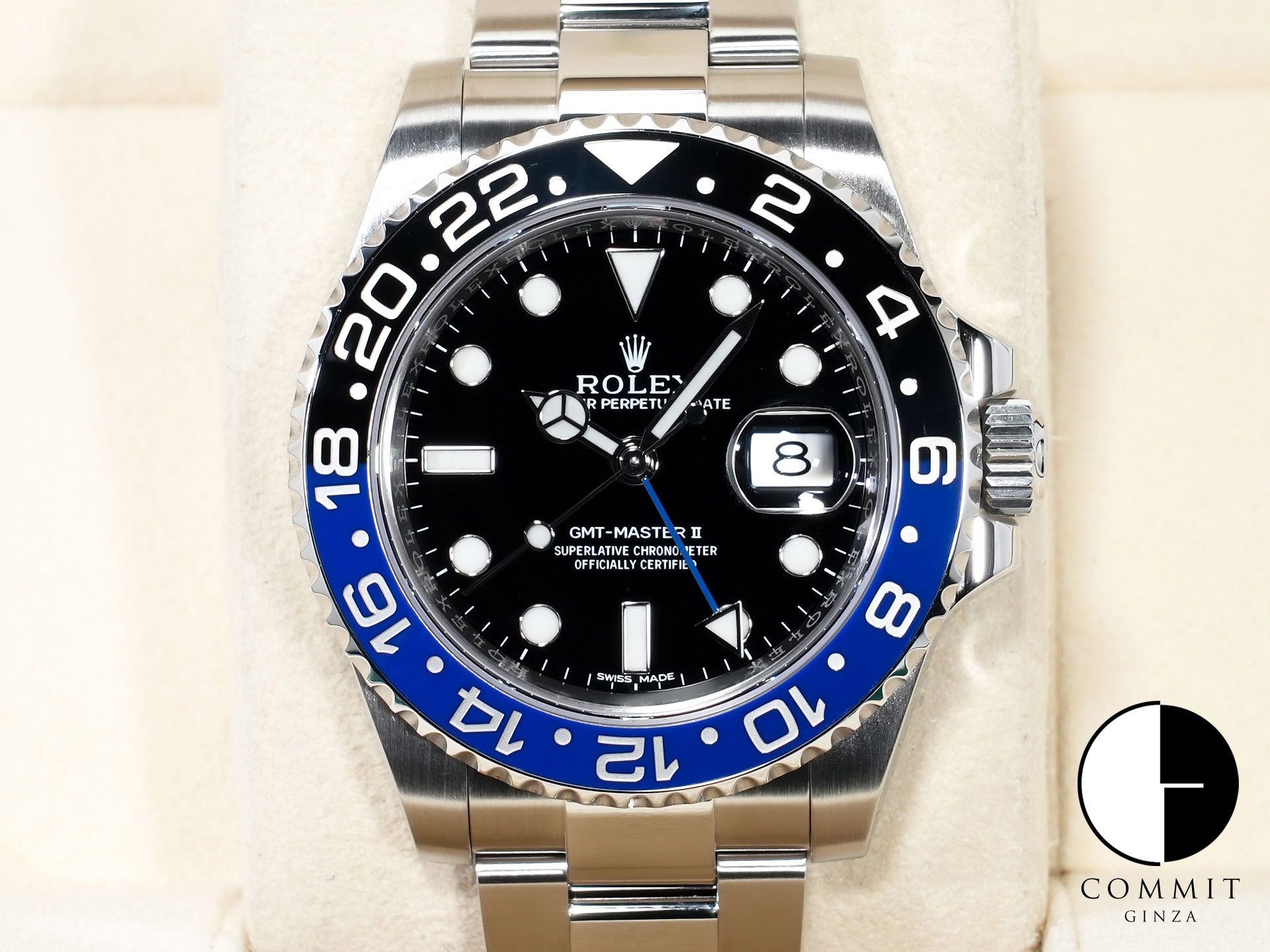 ロレックス GMTマスターII Ref.116710BLNR ステンレススチール ブラック文字盤 オイスターブレスレット 美品 k9ctv698