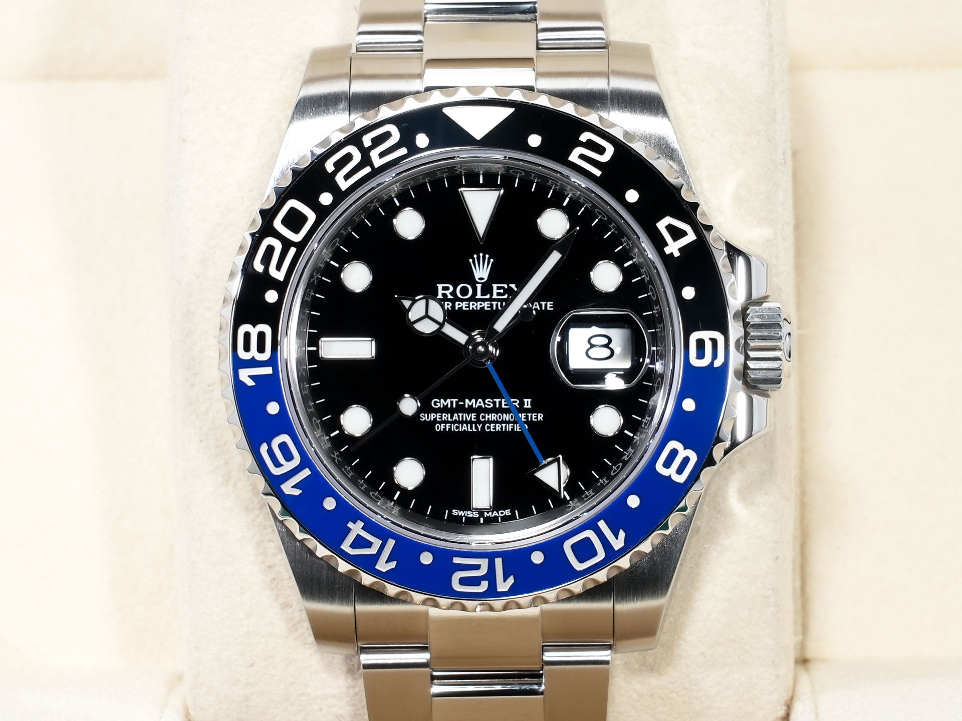 ロレックス GMTマスターII Ref.116710BLNR ステンレススチール ブラック文字盤 オイスターブレスレット 美品 k9ctv698