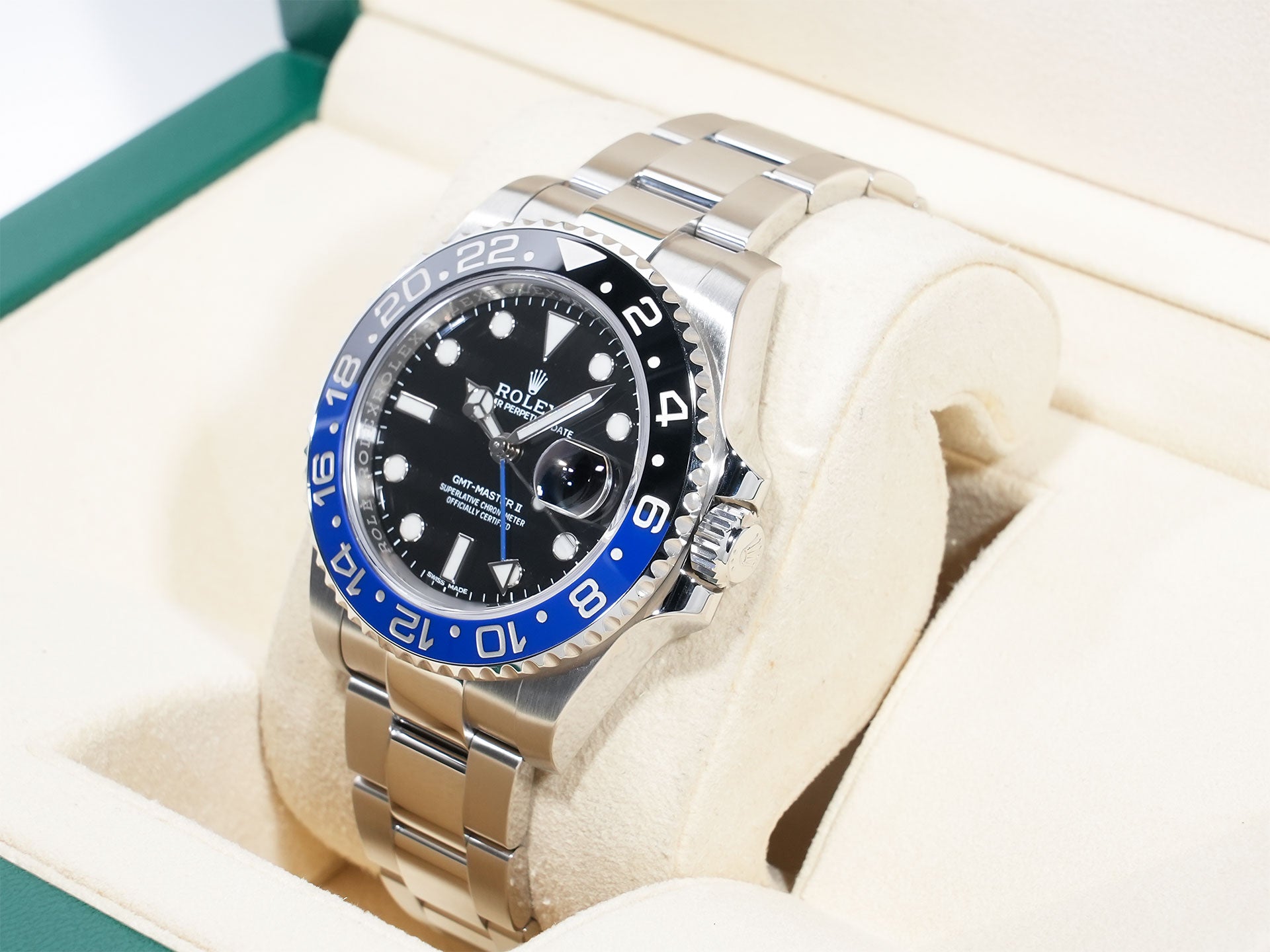 ロレックス GMTマスターII Ref.116710BLNR ステンレススチール ブラック文字盤 オイスターブレスレット 美品 k9ctv698