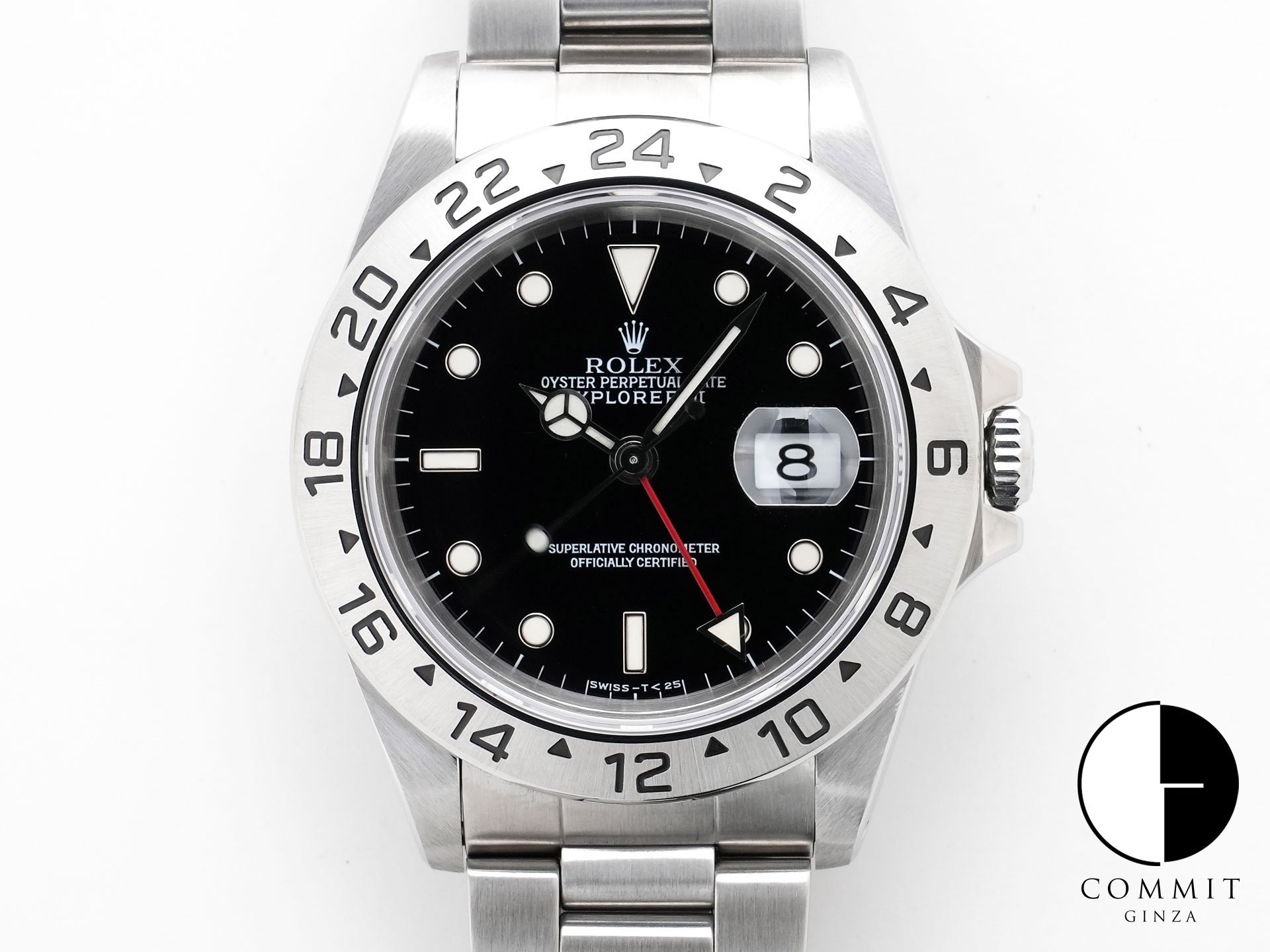 ロレックス エクスプローラーII Ref.16570 ステンレススチール ブラック文字盤 オイスターブレスレット 美中古 v2g9xf5d