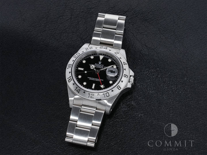 ロレックス エクスプローラーII Ref.16570 ステンレススチール ブラック文字盤 オイスターブレスレット 美中古 v2g9xf5d