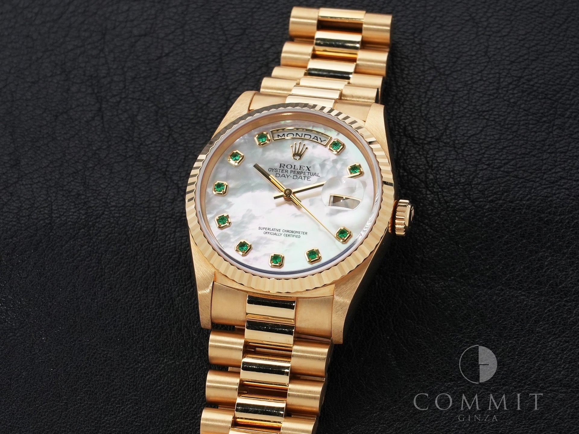 ロレックス デイデイト36 Ref.18238NGE イエローゴールド ホワイトシェル文字盤 中古 4nz9q73n