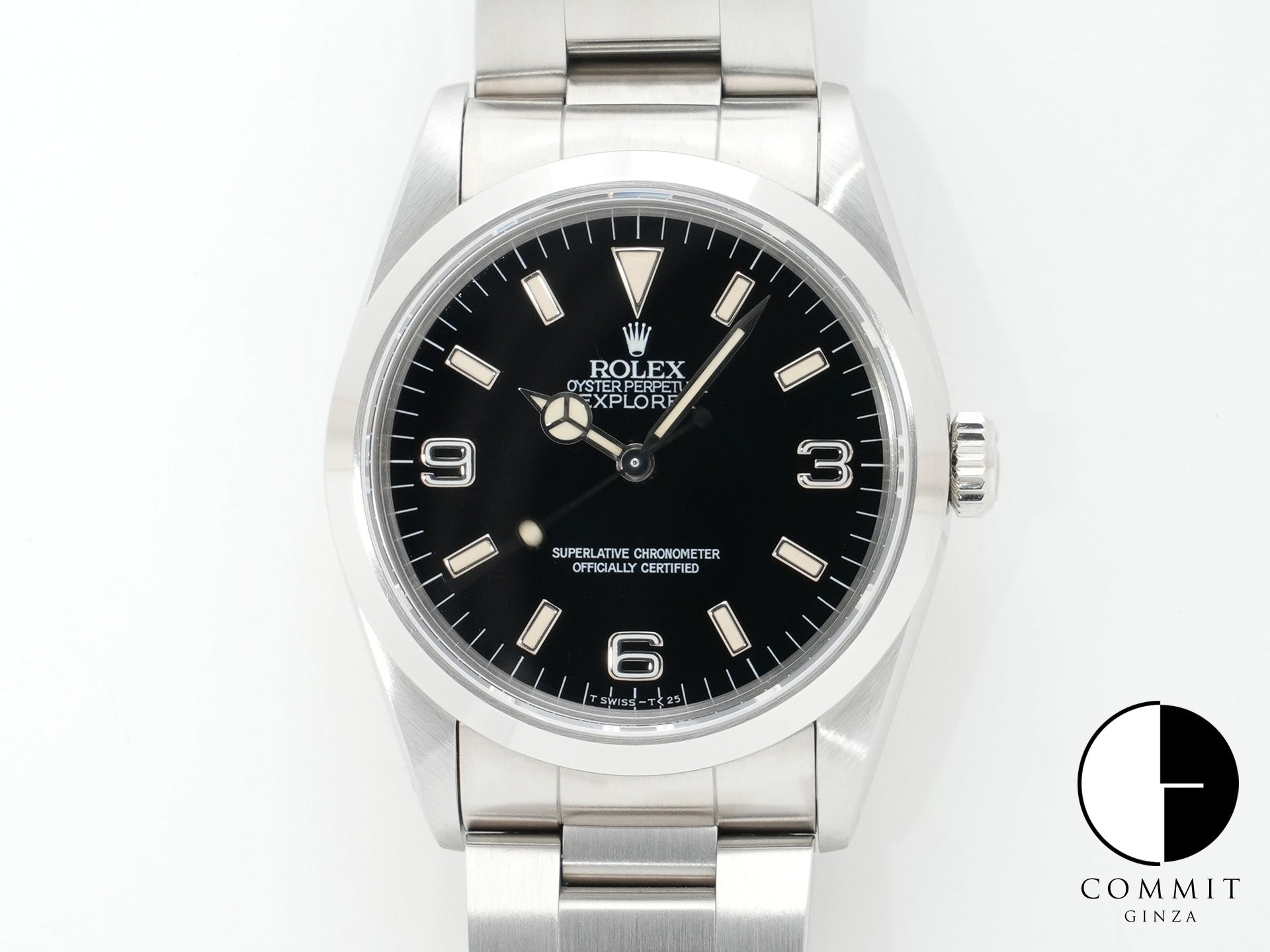 ロレックス エクスプローラーI Ref.14270 ステンレススチール ブラック文字盤 オイスターブレスレット 美中古 4kebswxa