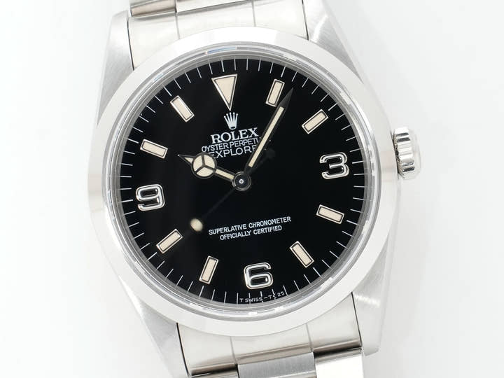 ロレックス エクスプローラーI Ref.14270 ステンレススチール ブラック文字盤 オイスターブレスレット 美中古 4kebswxa