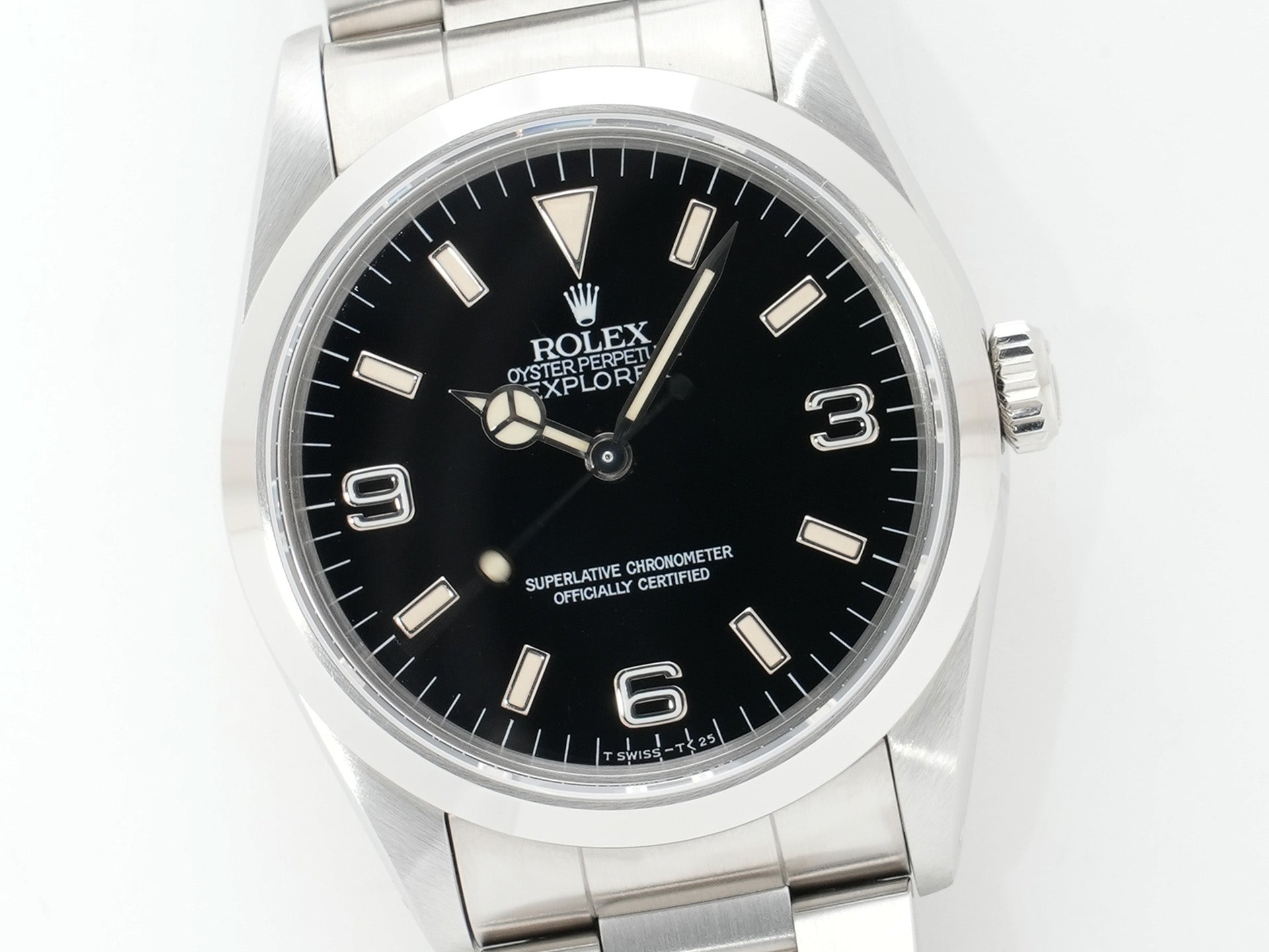 ロレックス エクスプローラーI Ref.14270 ステンレススチール ブラック文字盤 オイスターブレスレット 美中古 4kebswxa