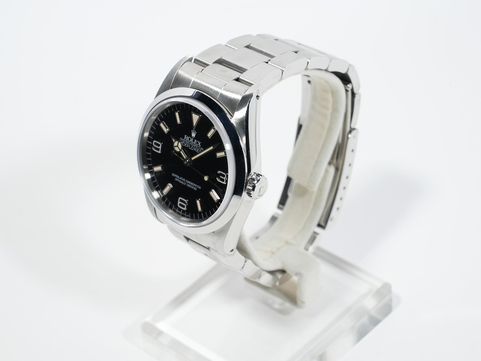 ロレックス エクスプローラーI Ref.14270 ステンレススチール ブラック文字盤 オイスターブレスレット 美中古 4kebswxa