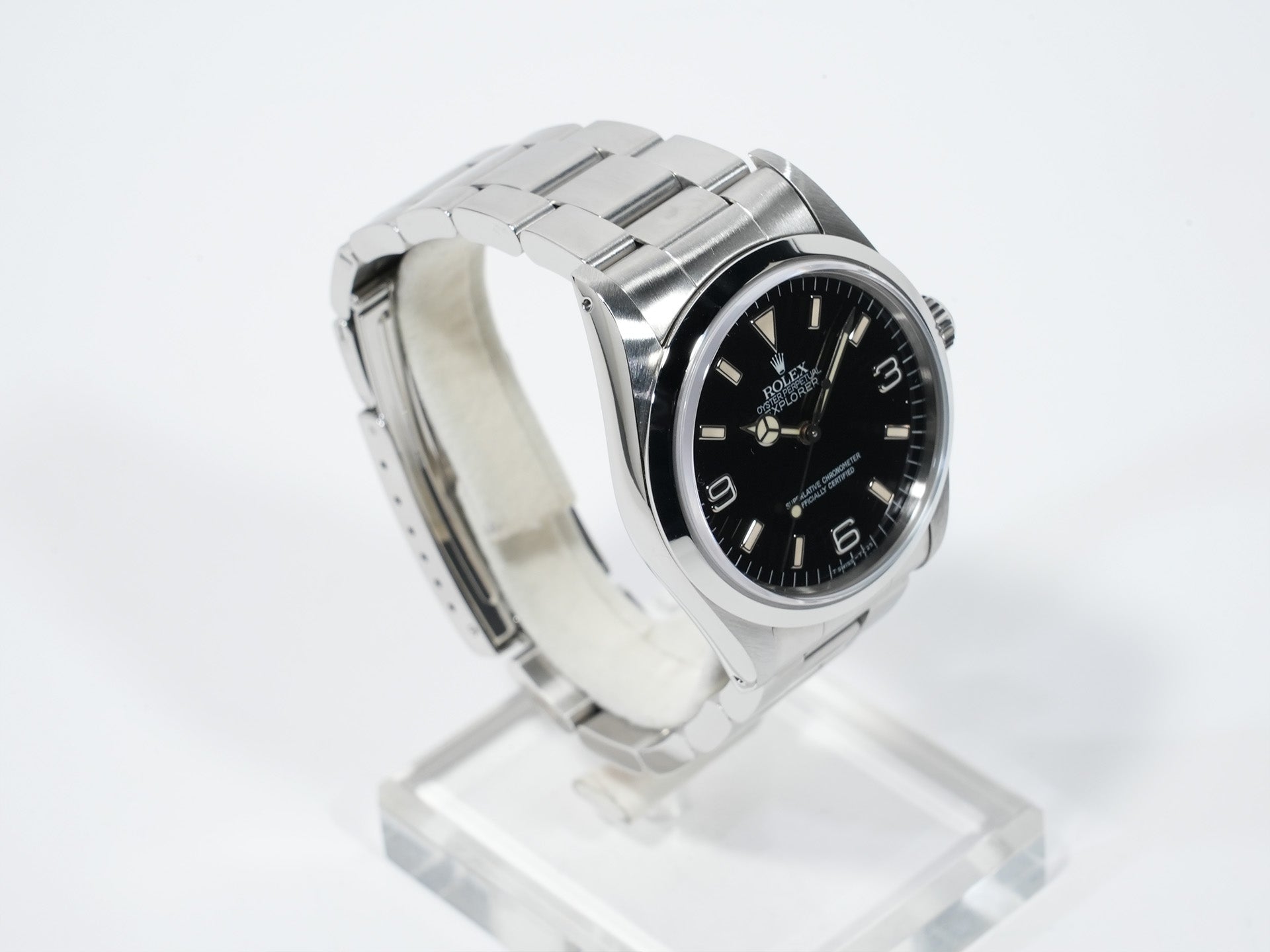 ロレックス エクスプローラーI Ref.14270 ステンレススチール ブラック文字盤 オイスターブレスレット 美中古 4kebswxa