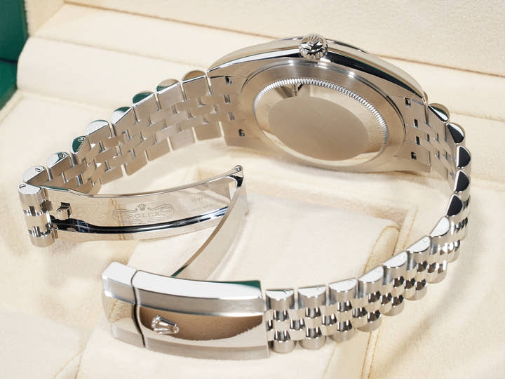 ロレックス デイトジャスト41 Ref.126300 ステンレススチール ブライトブルー文字盤 ジュビリーブレスレット 美中古 e9bv6wpi