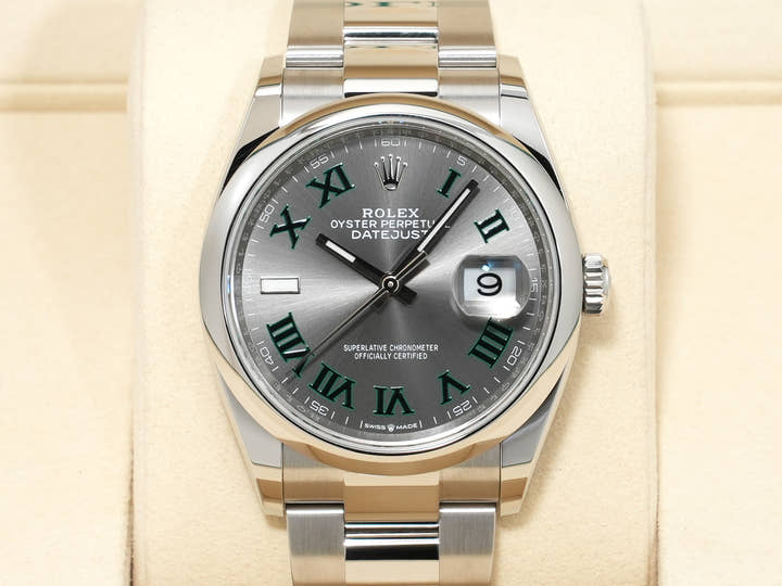 ロレックス デイトジャスト36 Ref.126200 ステンレススチール スレートローマン文字盤 オイスターブレスレット 未使用 ikcxuvs5