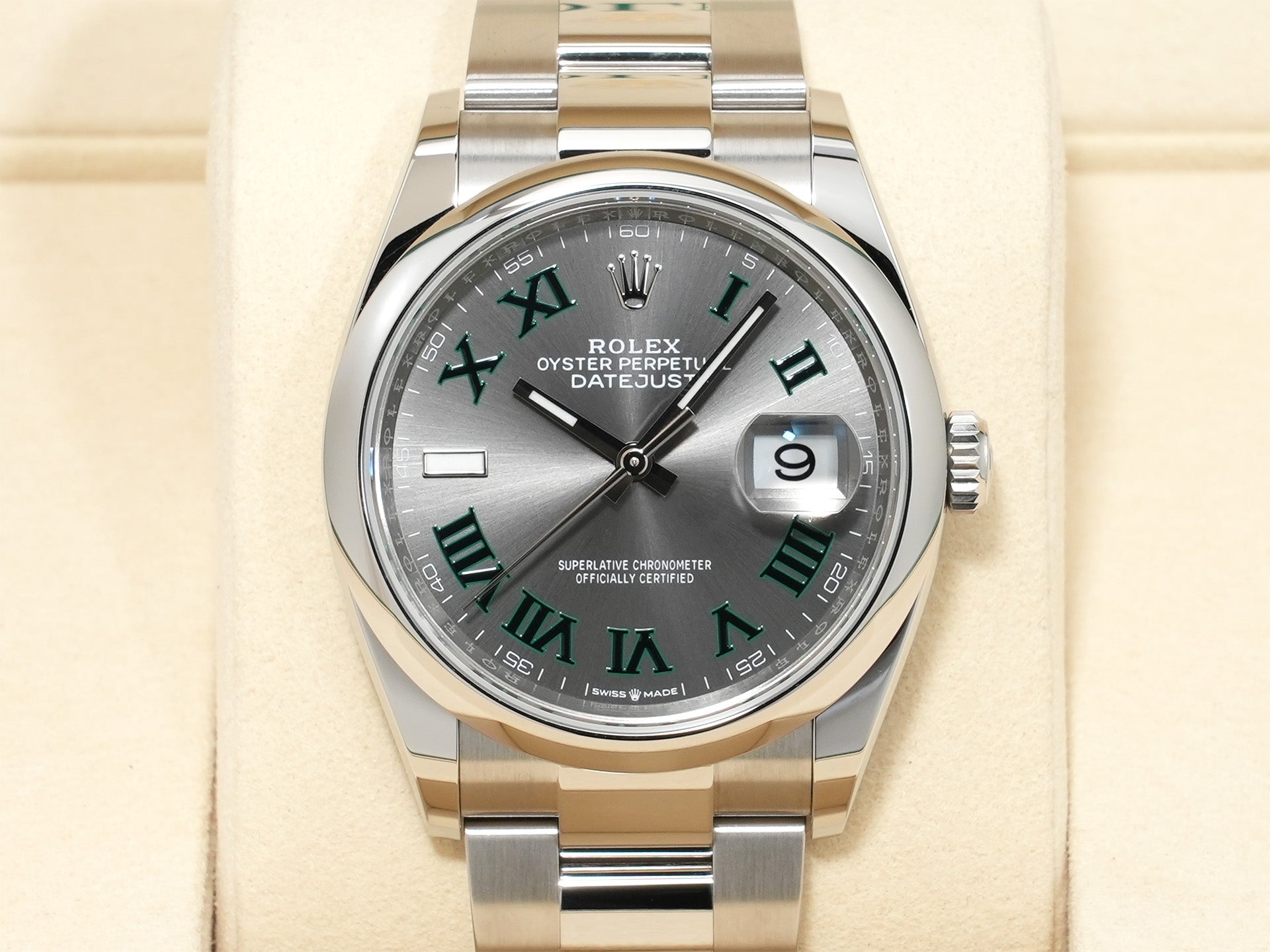 ロレックス デイトジャスト36 Ref.126200 ステンレススチール スレートローマン文字盤 オイスターブレスレット 未使用 ikcxuvs5